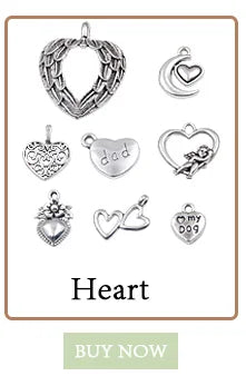 100PCS 8*8mm Metal Alloy Two Color Double Letter Florets Charms Pendants for Jewelry Making DIY Handmade Craft