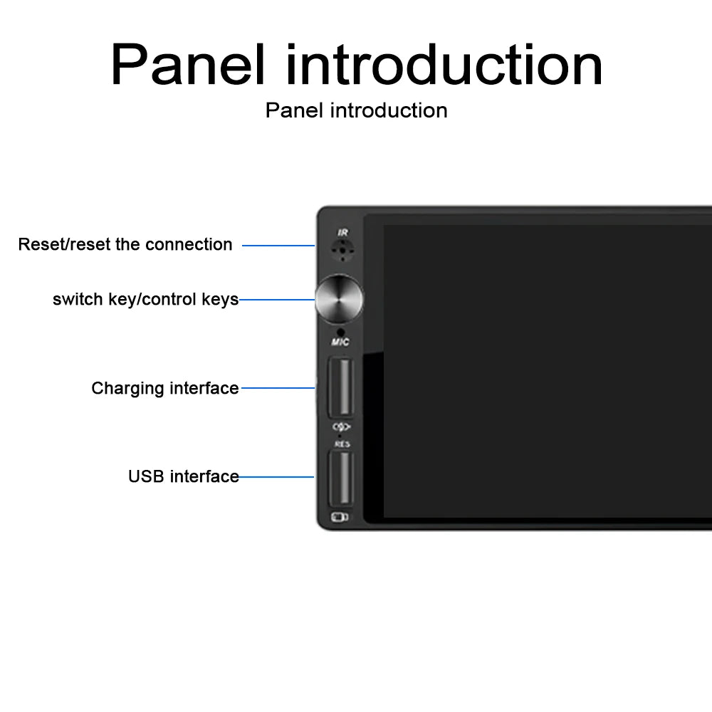 IPS 6.9 Inch 1Din Carplay Android Auto Car Radio Multimedia Video MP5 Player 1 Din No DVD with Bluetooth Stereo USB Charging