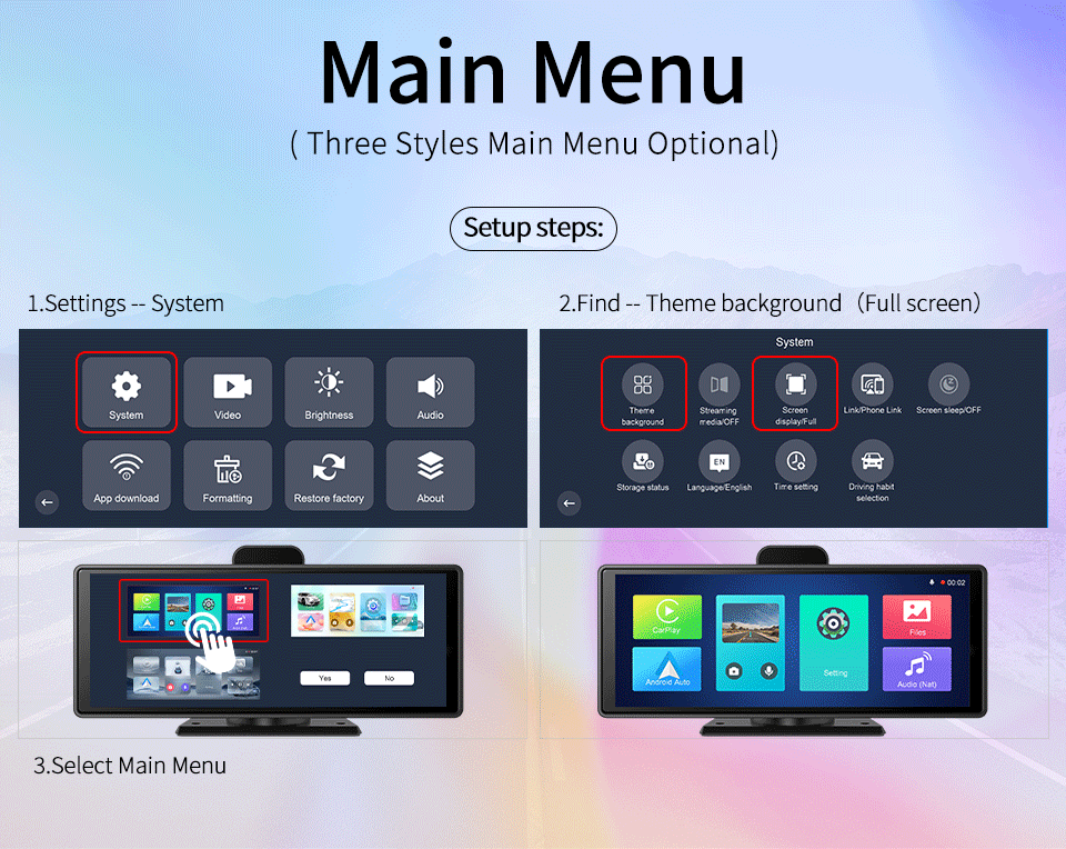 10.26" Imagebon K9 Dash Cam 2K ADAS Wireless CarPlay & Android Auto Car DVR GPS Navigation Siri Voice Control Dual Recording Dvr