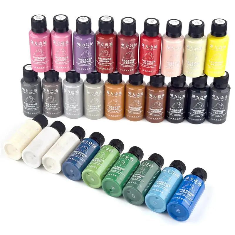 30ml Stretch Matte Elastic Edge Sealing Oil Leather Dye Coloring Coats Edges Repair Wrap Liquid DIY Leather Craft Paint Pigment