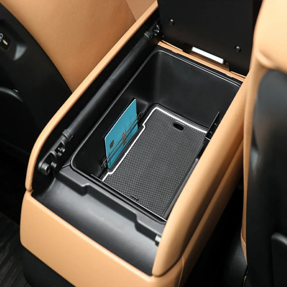 Central Console Armrest Box Storage Box Organizer Container Tray Car Interior Stowing Tidying For Hyundai Santa Fe MX5 2024