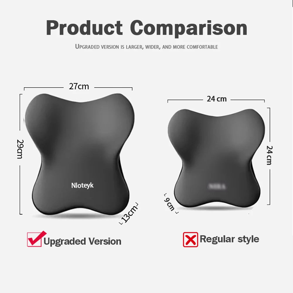 Car Memory Foam Headrest Car Neck Pillow Lumbar Waist Cushion Universal Waist Support Car Seat Pillow Accessories Interiors