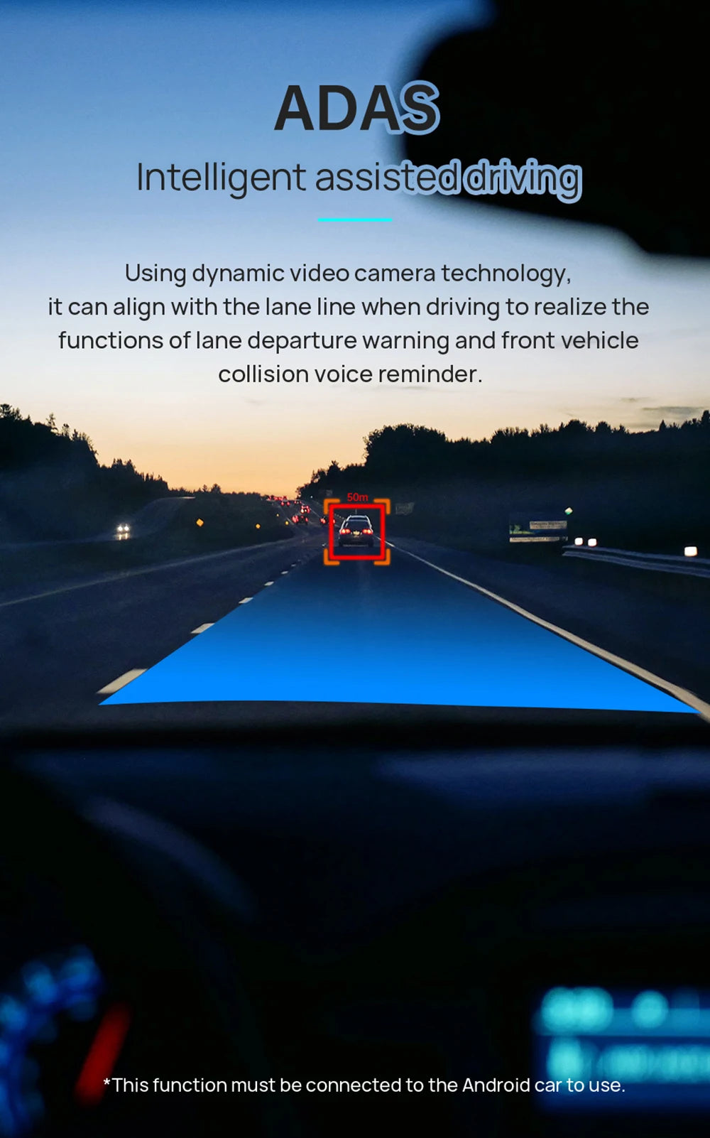 Car Dash Cam USB HD 1080P 170 Degree Wide Angle Car Camera Recorder Front ADAS Dashcam Android DVR Auto Recorder Night Version