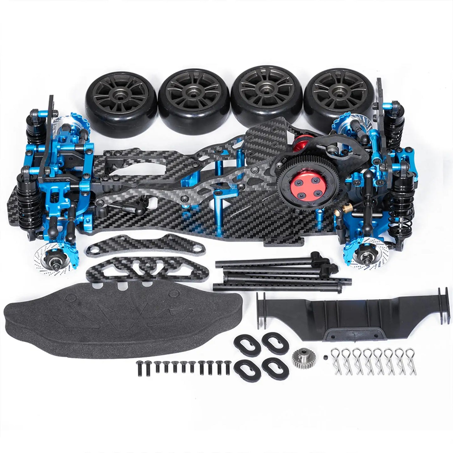 Alloy MR Chassis Frame Set Carbon Fiber Precision Car Frame for Sakura D5 1/10 RC Drift Car Upgrade Parts