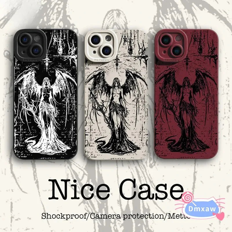 Gothic Style Case For Samsung Galaxy A16 A06 M35 M55 F15 M15 A55 A35 A25 A15 M34 M54 M14 A01 A056 A05s Cute Cool Soft Cover