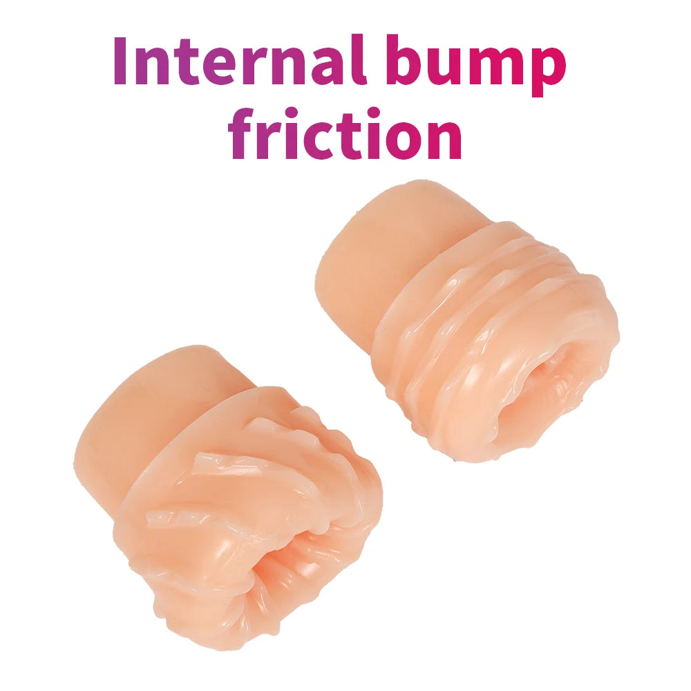 Transparent Male Masturbator Artificial Pussy Vaginal for Men Sucking Penis Pump Portable TPE Sex Toys for Adult Supplies