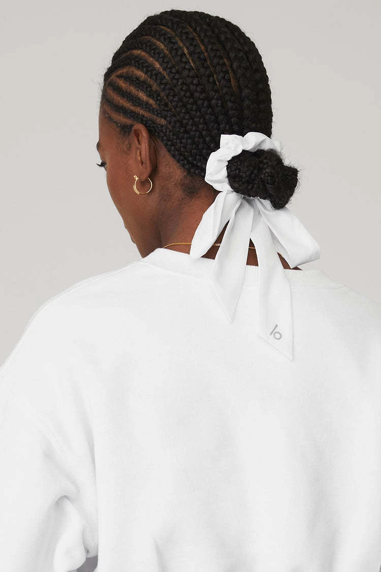 AL Love Knots Tie Scrunchie Bow Ribbon Hair Clip Solid Hair Pin Retro Headband with Clips Girls Hair Accessories