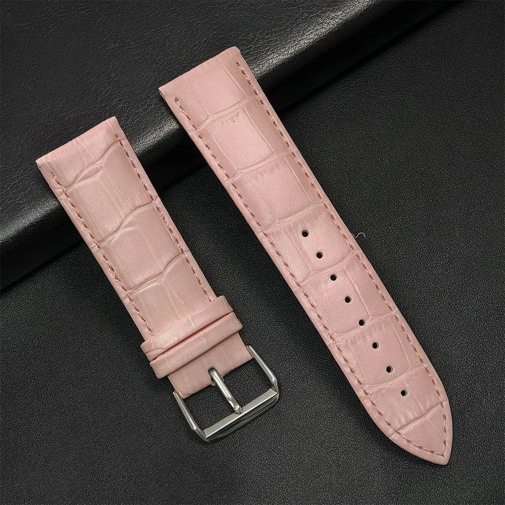 22mm 20mm Leather Strap For HUAWEI WATCH GT 4 46mm 4Pro GT3/2 Pro 42mm Soft Band For Samsung Galaxy Watch 7/6/5/4 40mm Wristband