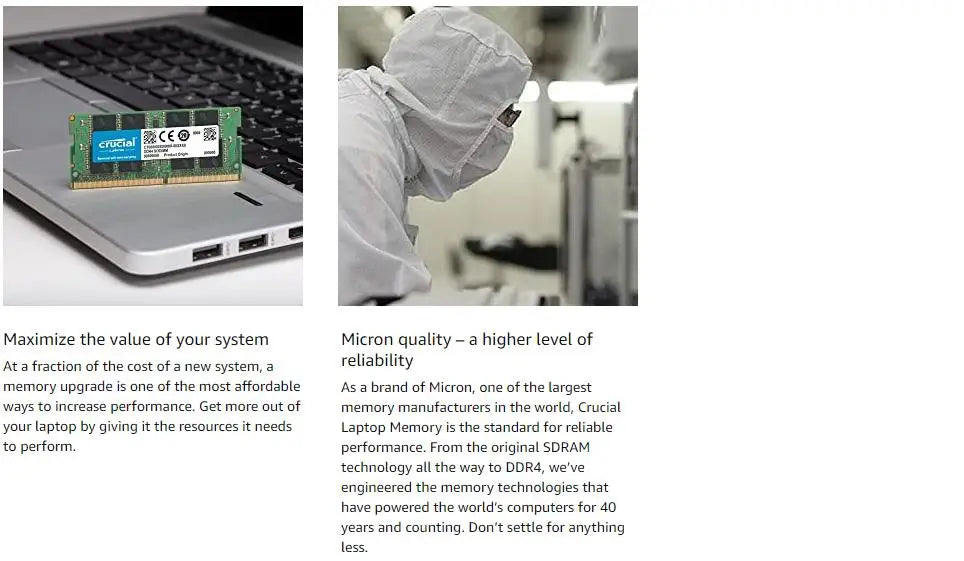Crucial DDR4 8GB 16GB 3200MHz SODIMM RAM  CL22& DDR5 SODIMM 16GB 32GB 5600MHz CL46 Notebook Memory