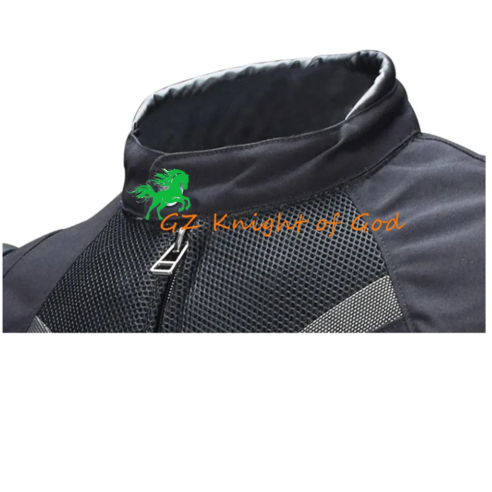 Motorcycle Jacket Men's Motorbike Mesh Jacket Four Season Breathable Speed Riding Jacket Waterproof Lining Summer racing Coat