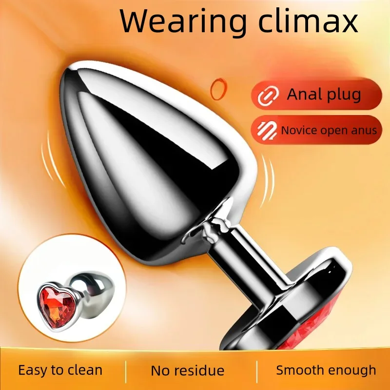 Anal Plug Heart Stainless Steel Crystal Smooth Toy For Women 3 Size Butt Plug Stimulator Prostate Massager Adult Sex Toy