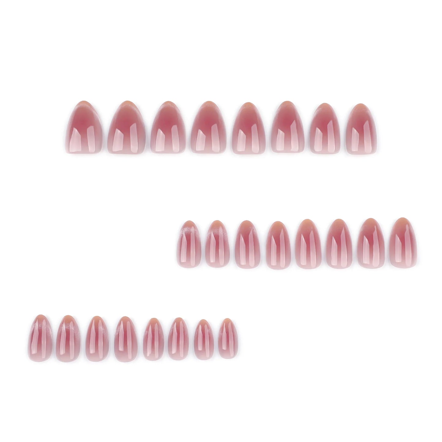 24Pcs Handmade Press on Nails French Cat-Eye with Flash Blush Full Coverage Nail Tips for Women&Girl Removable Wearable Nail