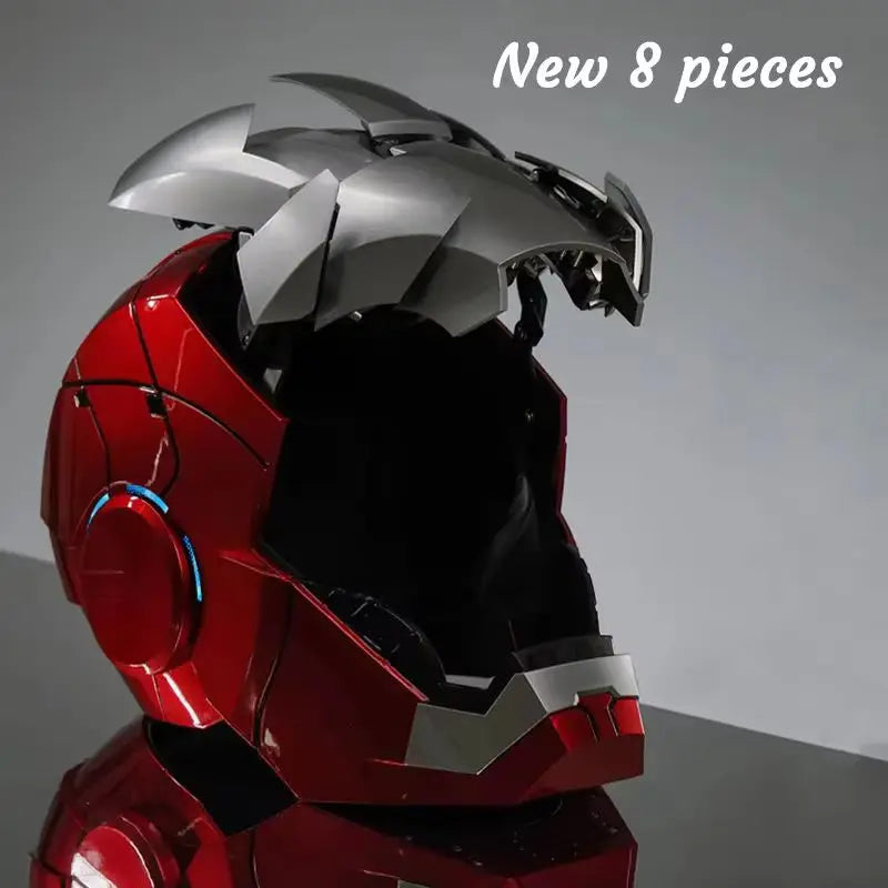 Iron Man Mk5 Helmet 1:1 Scale Electric Voice Activated Wearable Mask With Automatic Opening Closing Adult Toy Gift Collectible