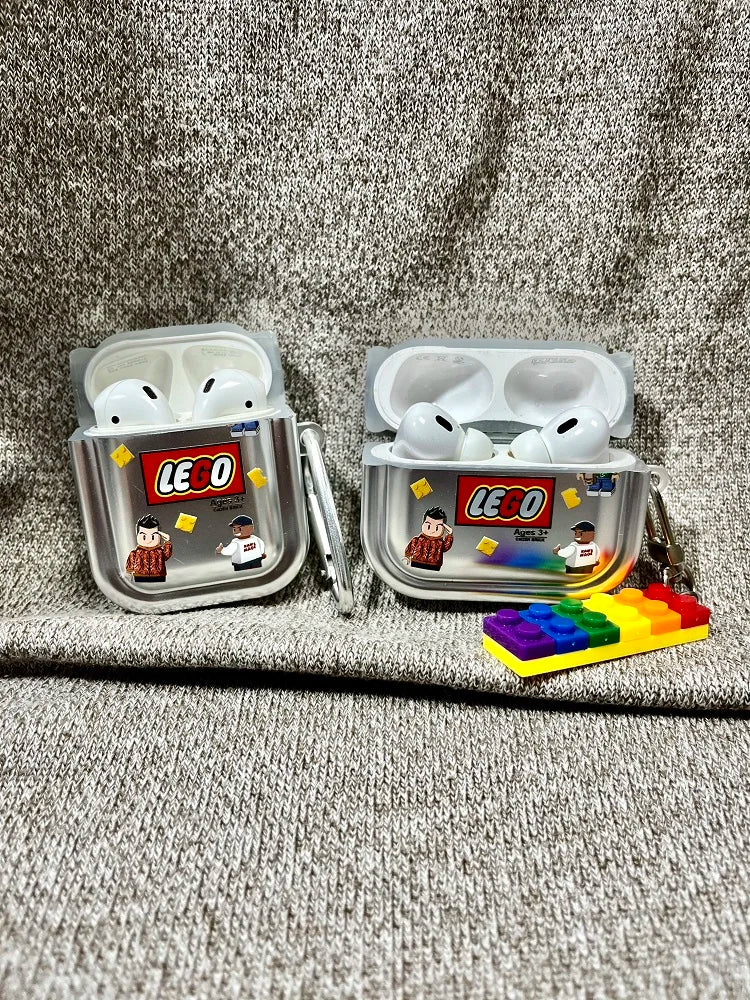 Plating Building Block Airpods4 Protective Cover Airpodspro2 Protective Case Airpods3 Apple Headphone Airpods2 Protective Case