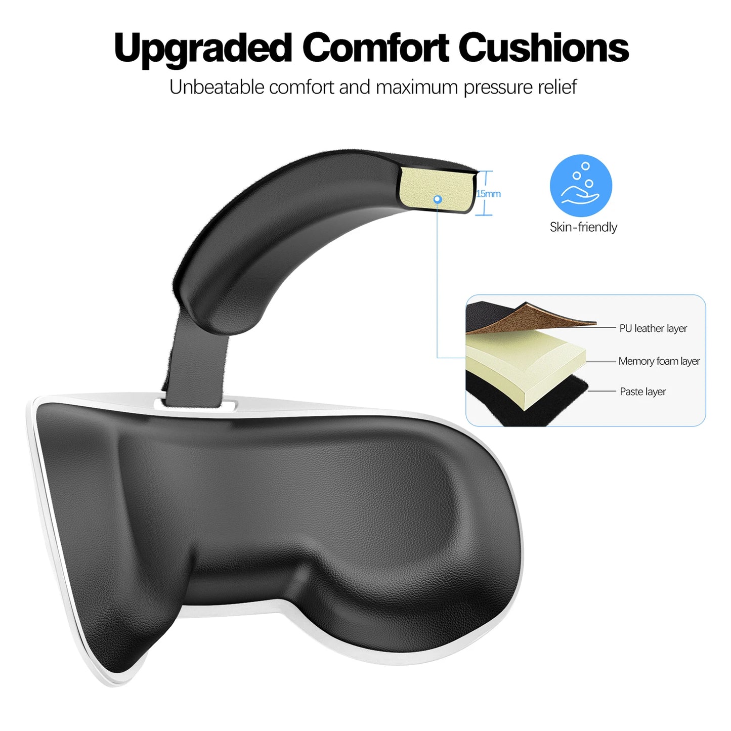 Headband compatible with Oculus Quest 2/Quest 3/3S, VR accessories, replaceable adjustable Elite Headband for enhanced comfort