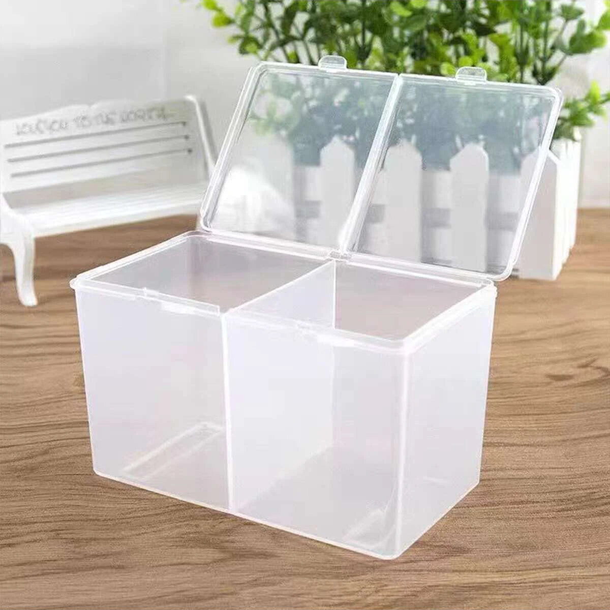1PC Nail Towel Storage Box Cotton Sheet Storage Box Independent Double Cell Nail Wash Towel Storage Drum Cotton Stick Storage Bo