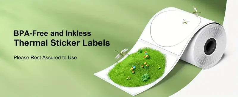 Marklife transparent thermal printing label paper, multifunctional and clear, suitable for home, school, gifts, etc|