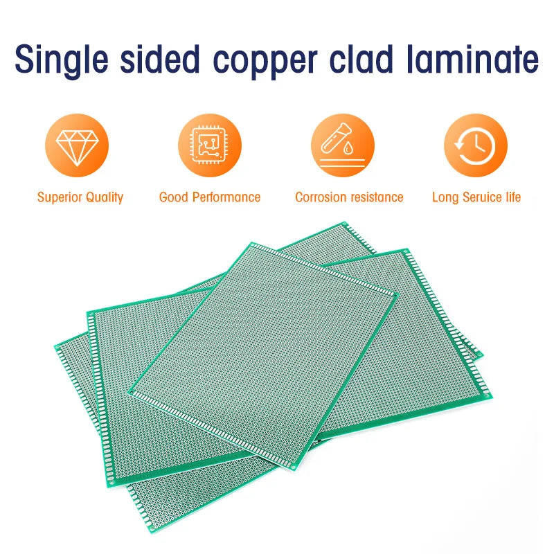 1/5PCS PCB Board Green Single Side Prototype Boards 2x8CM 3x7CM 4x6CM 5x7CM 6x8CM 7x9CM 8x12CM 9x15CM 10x10CM 10x15CM 10x22CM
