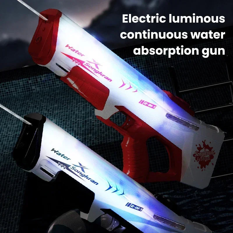 New Fully Automatic Continuous Firing Water Gun Summer Electric Toy Gun Laser Cool Large Capacity Water Shooting Water Gun Toy