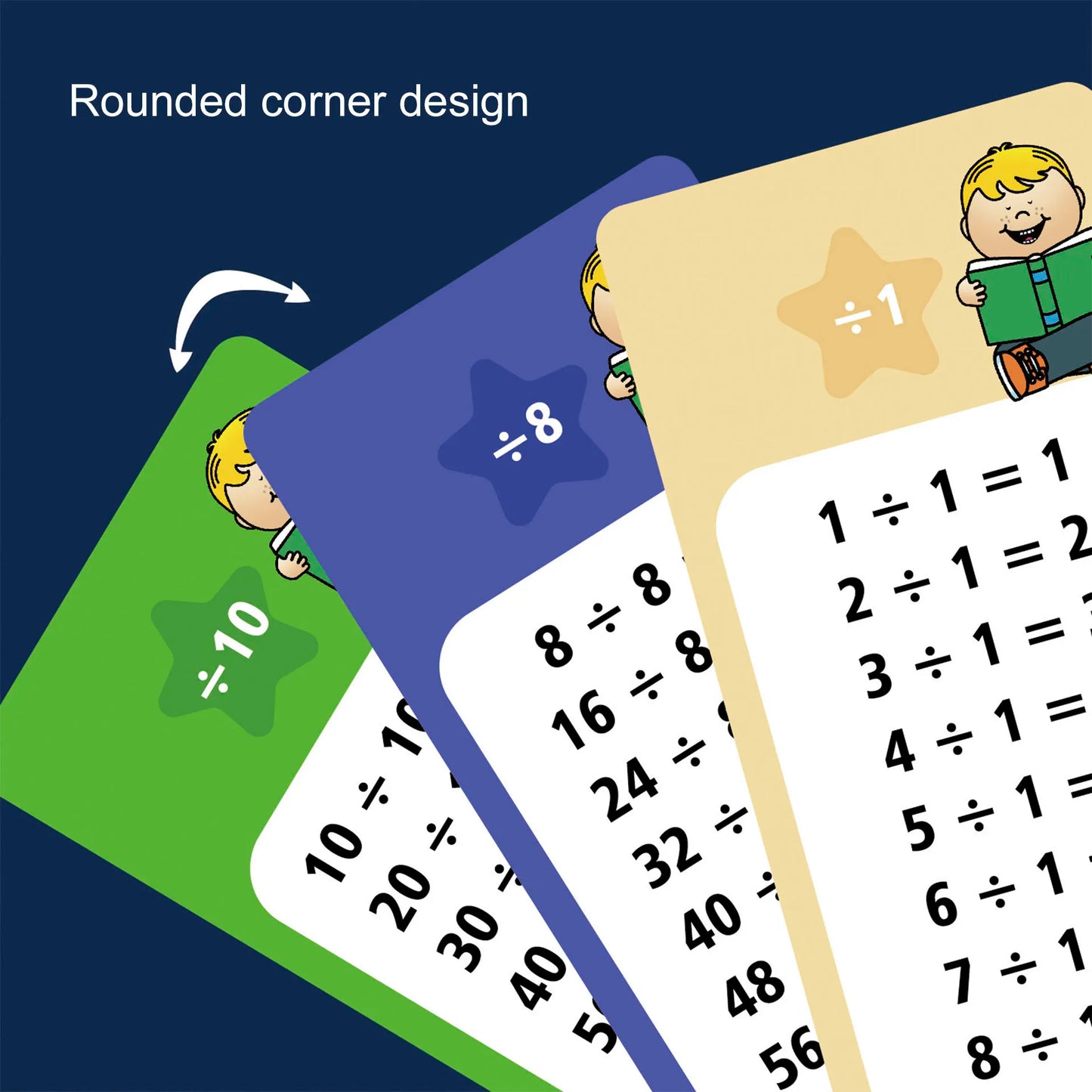 15Pcs/set Math Addition Subtraction Multiplication Division Erasable Reusable Number Learning Cards Children's Math Teaching Aid