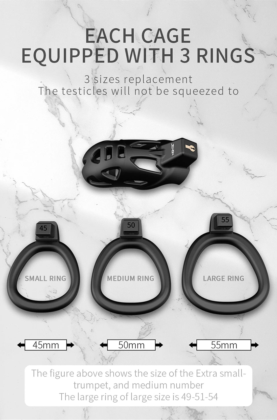Jeusn Male Chastity Cage Sex Toys Discreet Sissy Femboy Chastity Cock Cage Device Penis Rings Male With 3 Size Men's Adult Goods