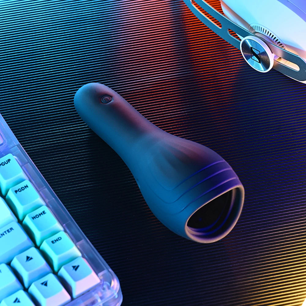 Sex Glans Trainer Male Masturbator Cup Tongue Licking Glan Stimulation Vibrator Penis Massager Delay Trainer Sex Supplies