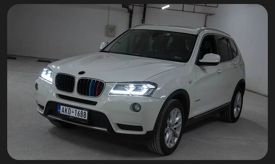 AKD Head Lamp for BMW X3 F25  LED Headlight 2010-2013 Headlights X3 DRL Turn Signal High Beam Angel Eye Projector Lens