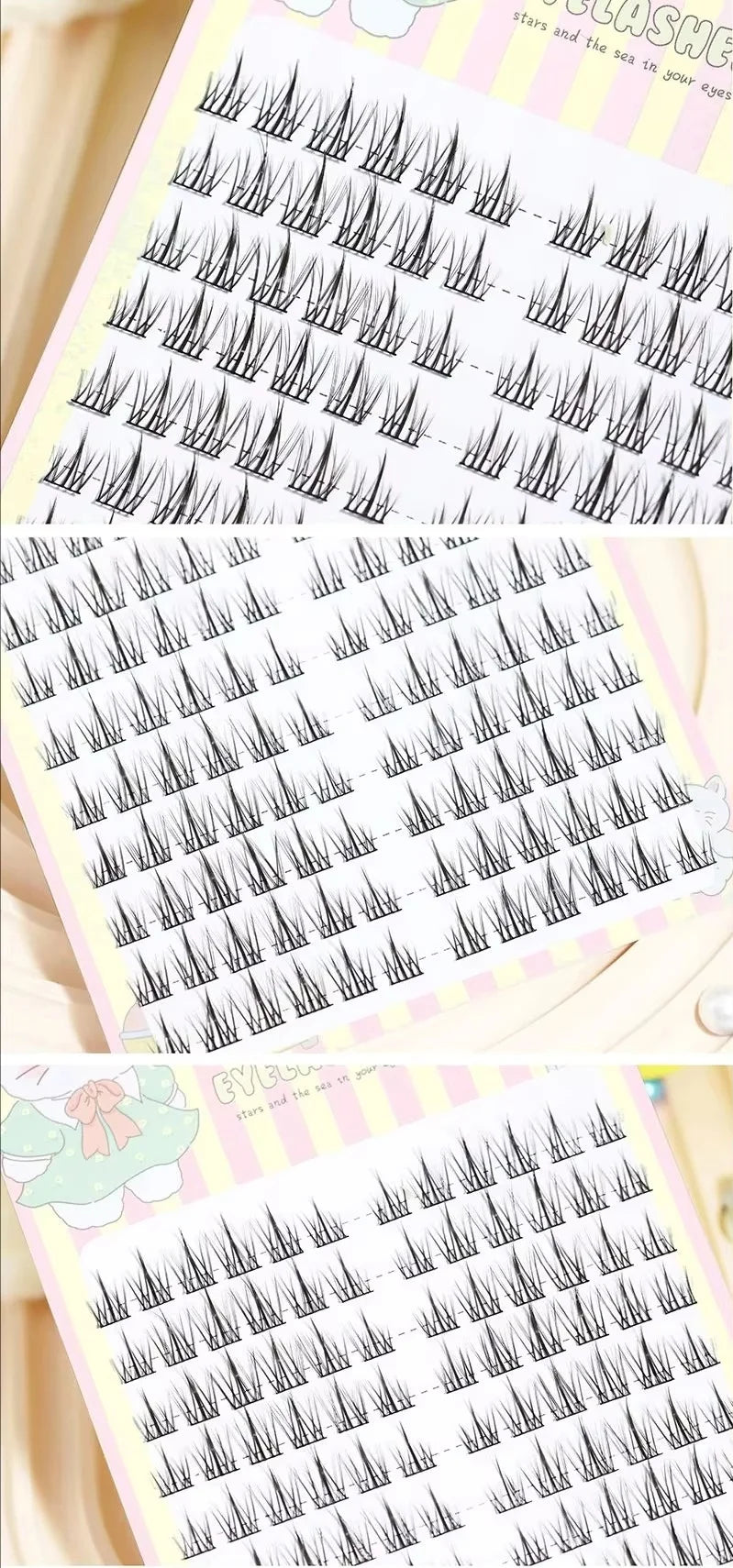 MIAOJIE Fashion Sunflower False Eyelashes Natural Simulation Fairy Cos Mink Eyelashes Extension Diy Makeup Individual Segmented