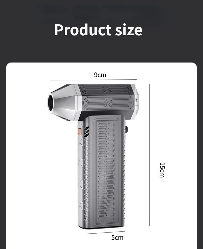 130000RPM Turbofan Air Blower Air gun Mini Turbo Jet Fan Brushless Motor Handheld Duct Fan Portable Charging Cleaning Car Vacuum