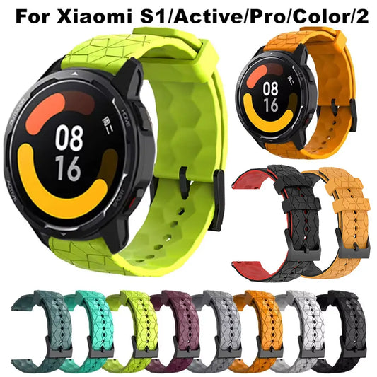 Football Band For Xiaomi Mi Watch/Mi Watch Color Strap Wristband Breathable 22mm Watchbands For Xiaomi S1 Active Bracelet Correa