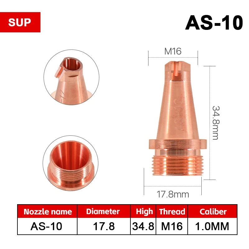 M16 SUP Laser Welding Nozzle AS-12 BS-16 CS-12 DS ES-12 FS-16 Cutting Nozzle Wire Feed Nozzles for Handheld SUP Laser Welder