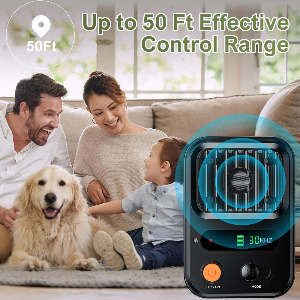 Ultrasonic Dog Repeller Bark Deterrent Devices Rechargeable Portable Three Modes Anti-Noise Anti-Barking Pet Barking Silencer