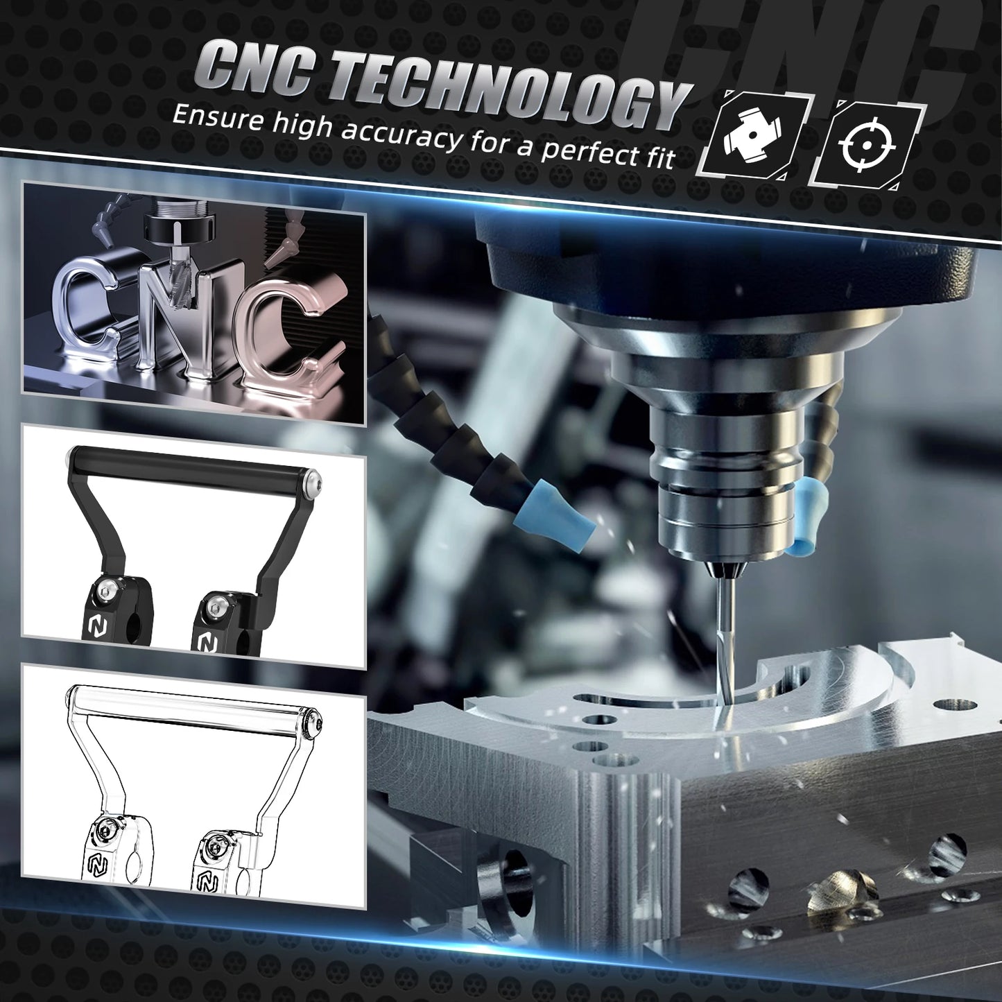 12MM Motorcycle GPS Mount Bracket For Yamaha 2019-2024 2023 Tenere 700 T700 XTZ700 Aprilia Tuareg 660 2022-2024 Tenere 700 Rally