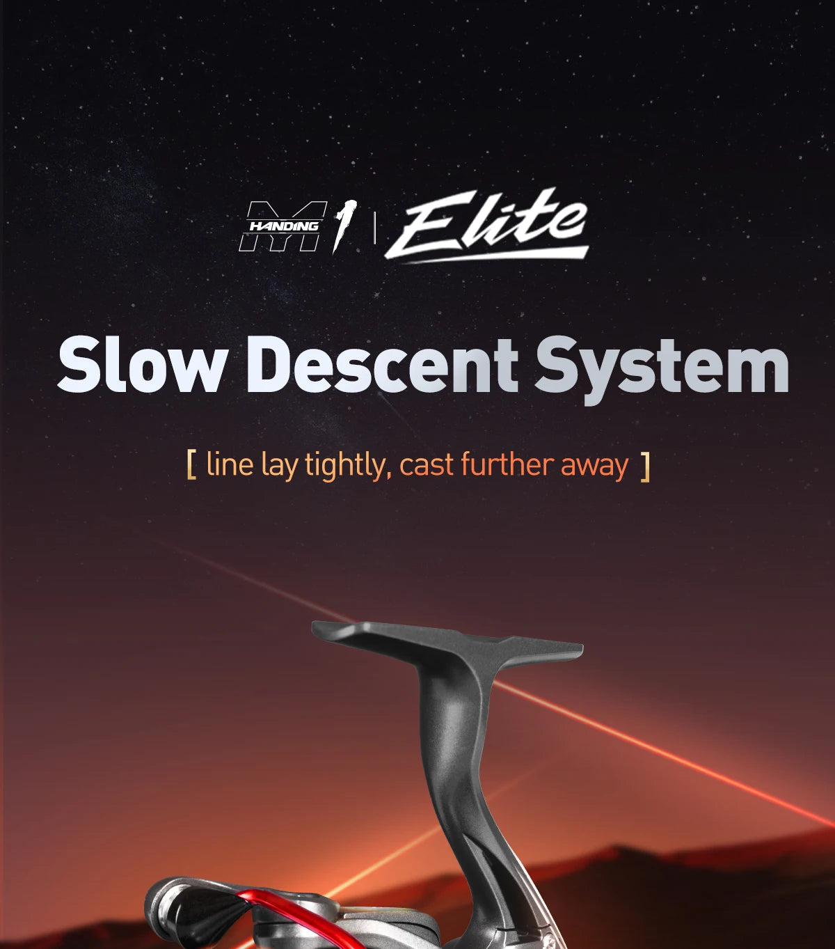 HANDING  ELITE Spinning Reel Max Drag 6kg 5.2:1 Gear Ratio Light Fishing Reel Slow Descent Gear Great Line Laying Spool Reel