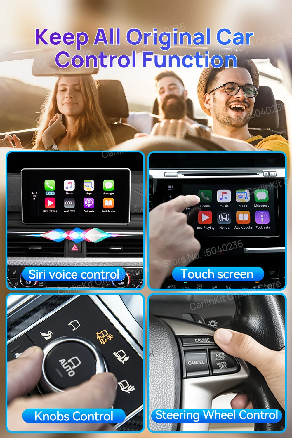 CarlinKit Android 13 SDM660 6225 CarPlay Ai Box LED 8-Cores Wireless Android Auto& CarPlay Car USB Adapter 64G 128G FOTA Upgrade