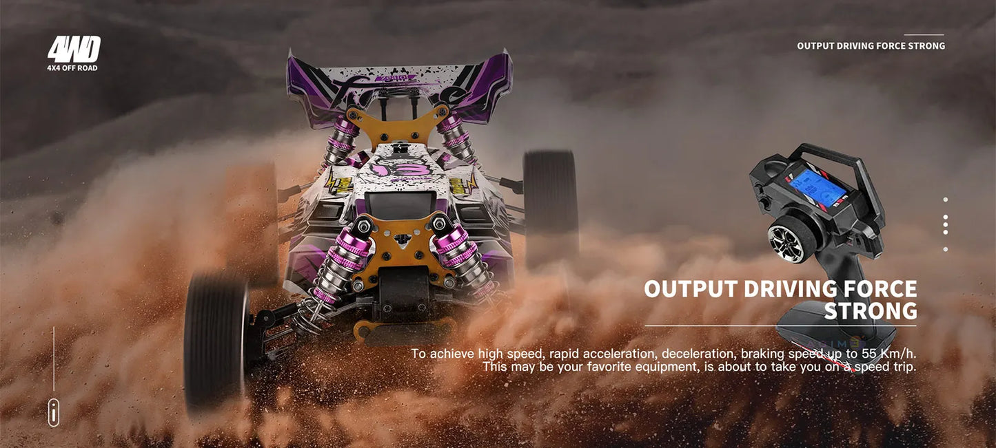 WLtoys 124019 1:12 4WD 55Km/H RC Racing Car Remote Control High Speed Off-Road Drift Shock Absorption Adults Boys Toys Kids Gift