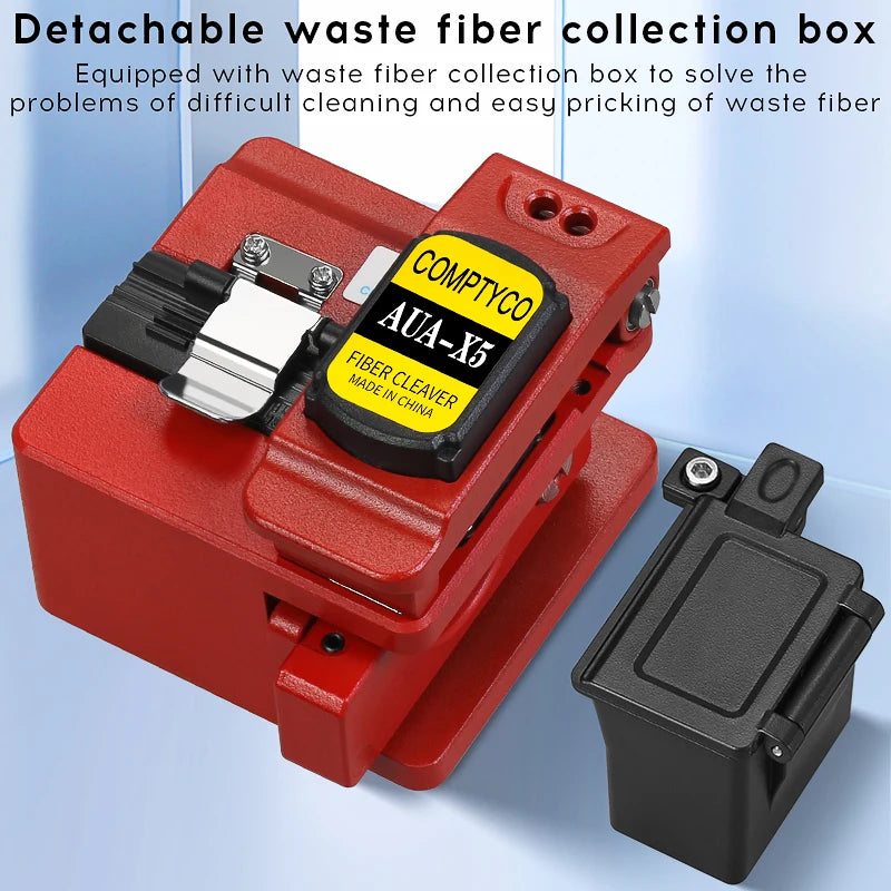 COMPTYCO AUA-X5 Fiber cleaver Cable Cutting Knife FTTT Fiber Optic Knife Tools cutter High Precision Cleavers 16 surface blade