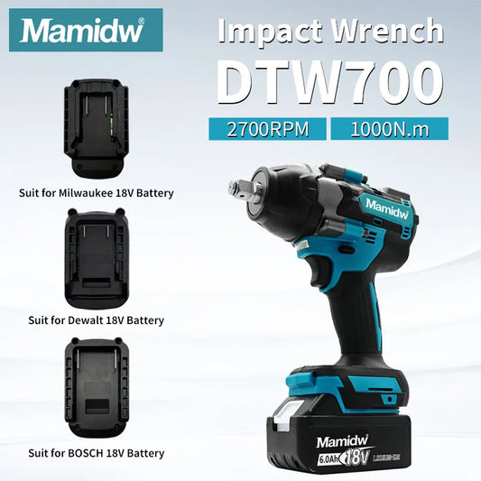 Brushless Electric Wrench Cordless Drill Screwdriver Free Delivery Large Torque Power Tools 18V Wrench For Makita Battery Pin