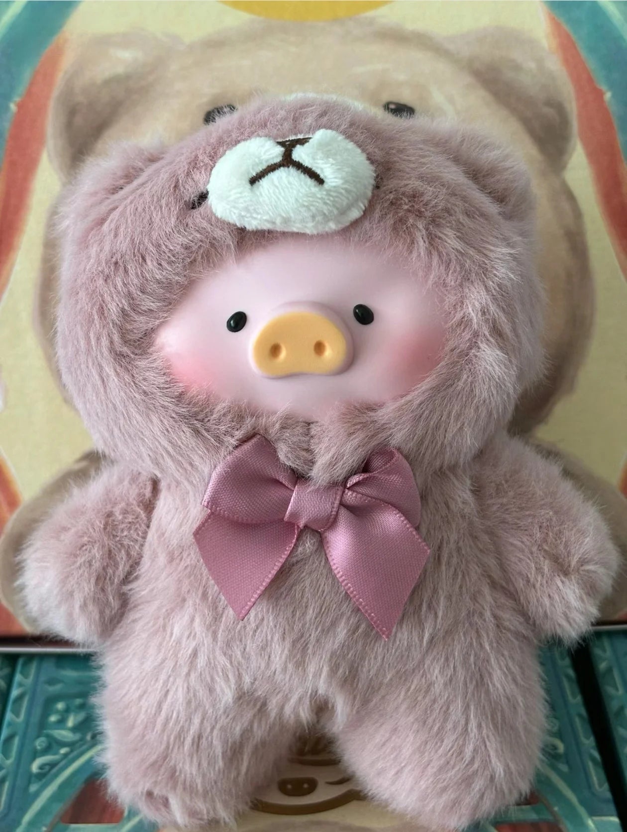 Toyzero  teddy Canned Pig Lulu Pig Blind Box Retro Teddy Toy Vinyl Plush Doll Pendant Doll School bag pendant Festival gifts
