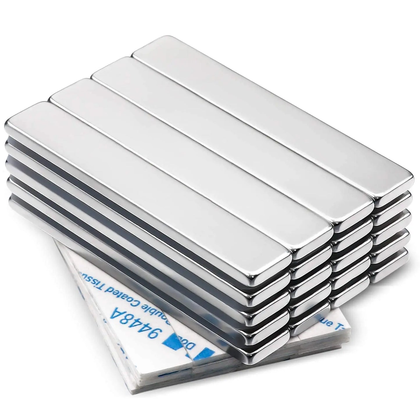 60X10X3mm Powerful Rare Earth Neodymium with Double,Sided Adhesive For Suitable for DIY Projects & Crafts