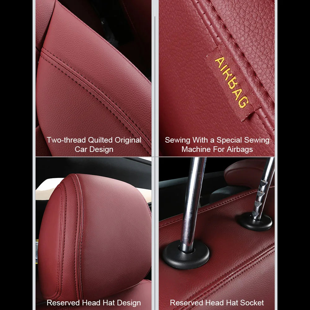 For Land Rover Range Rover Velar 2017 2018 2019 2020 Faux Leather Custom Car Seat Covers Full Set Interior Protector Accessories