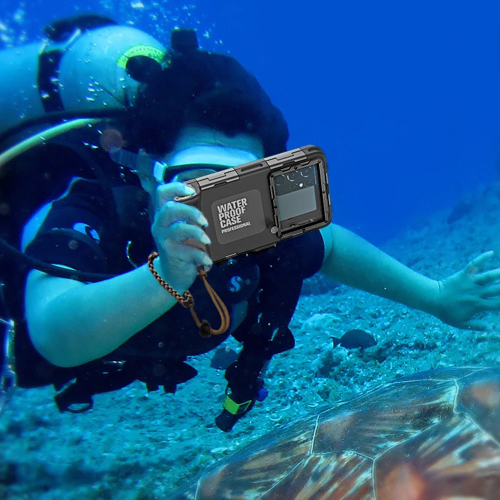 Shellbox Newly upgraded multicolor IP68 standard 15M/50ft diving/swimming photography professional diving waterproof Phone Case
