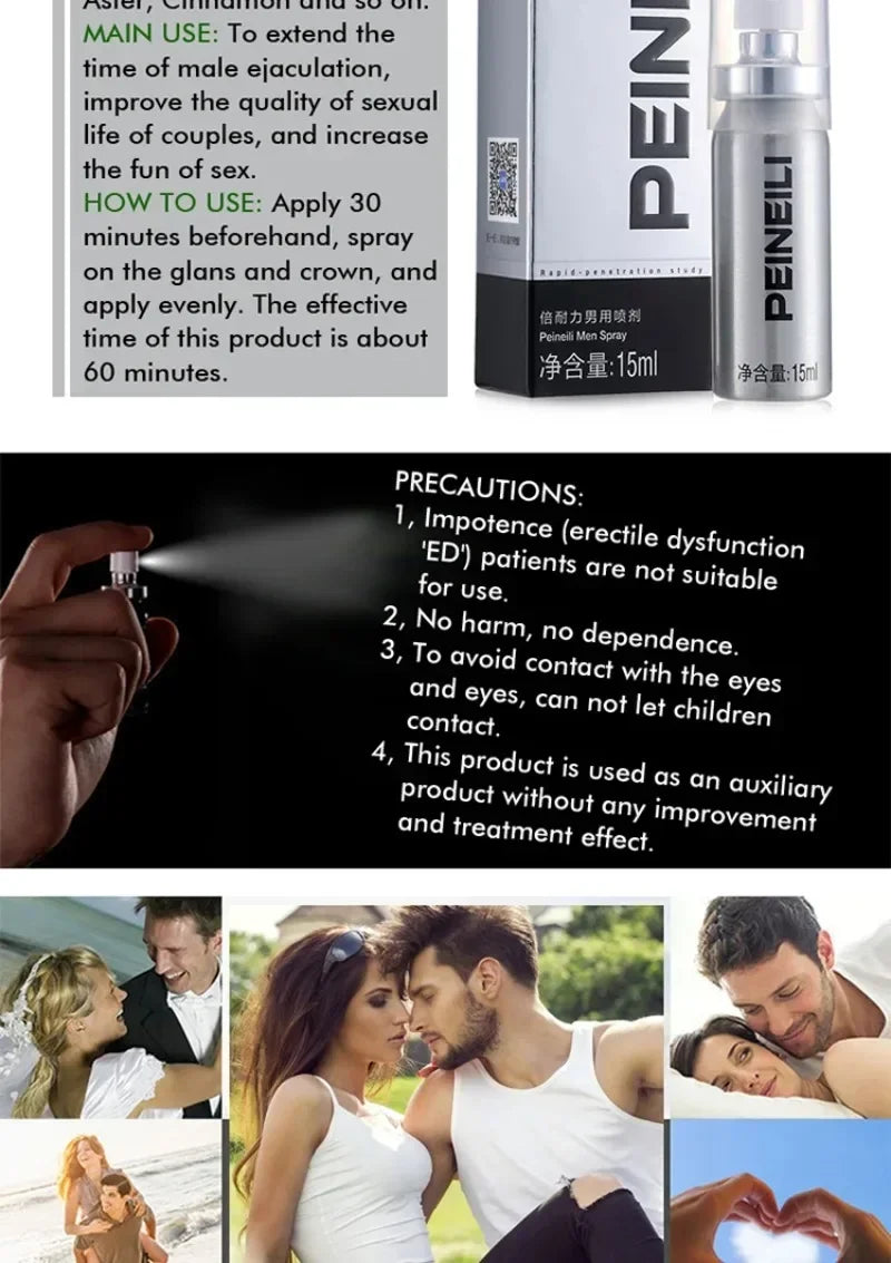 Man Long-last Sex Strong Delay Spray Products for Penis Men Prevent Premature Ejaculation Pleasure Enhance Sex Products