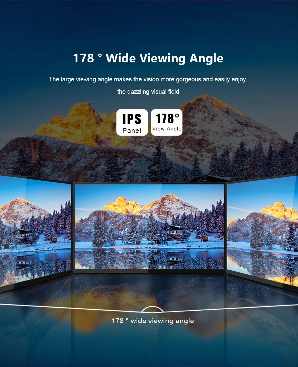 Bimawen 15.6 inch 60Hz Smart TV Portable Monitor with Google TV For Mini PC Laptop Phone Xbox PS4 PS5 Switch Game monitor