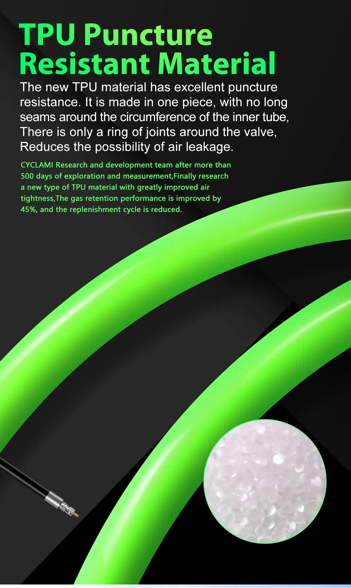 CYCLAMI TPU Material Ultralight Bike Inner Tube 700C 18 32 Road MTB Bicycle Tire 45 65 mm Length French Valve Tyre Repair Tools