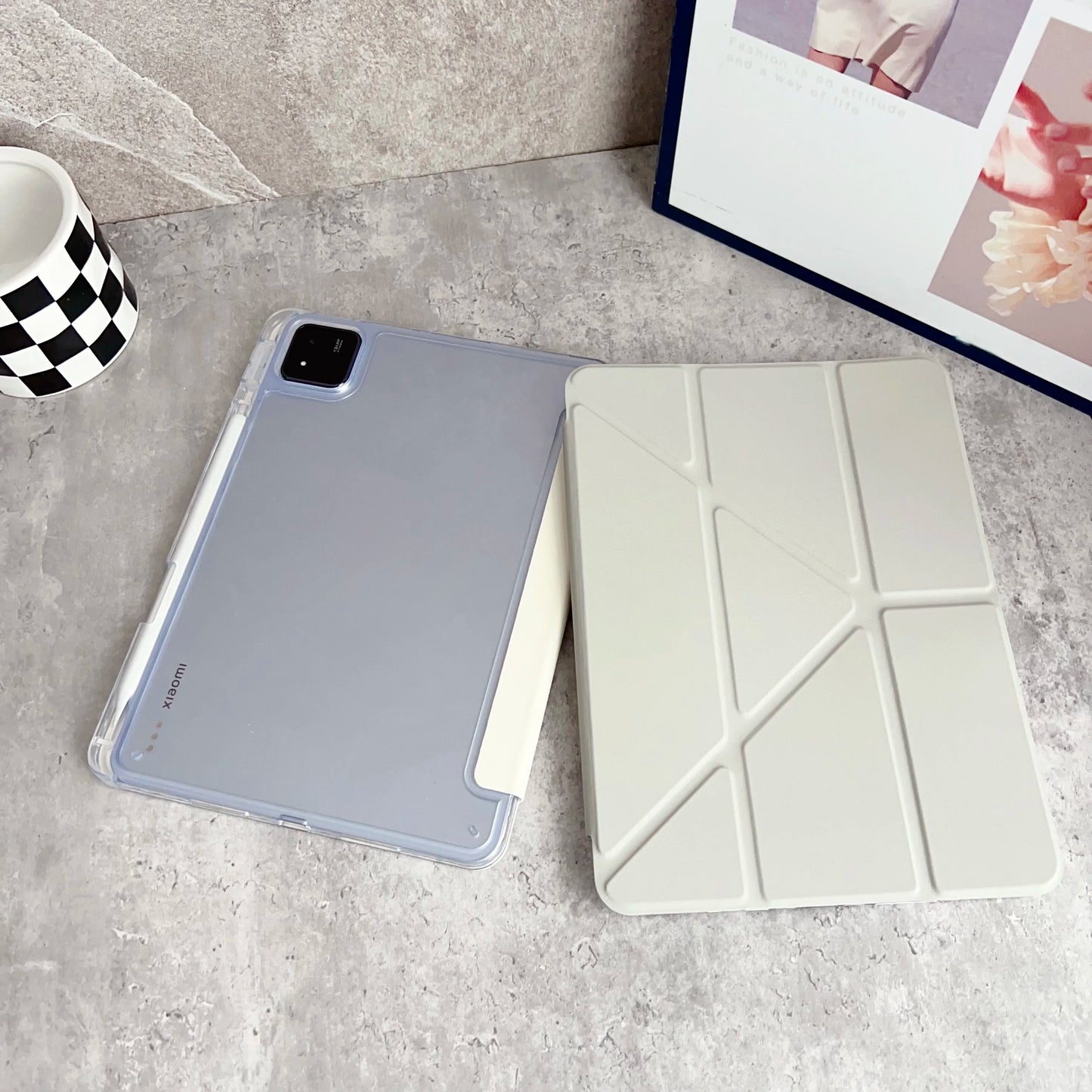 For Xiaomi Mi Pad 8 7 6 Pro 11.2 Case Redmi pad SE 11 2 K Pad 8.8 Auto Wake up & Sleep Silicone Cover Y-Fold Support Charging