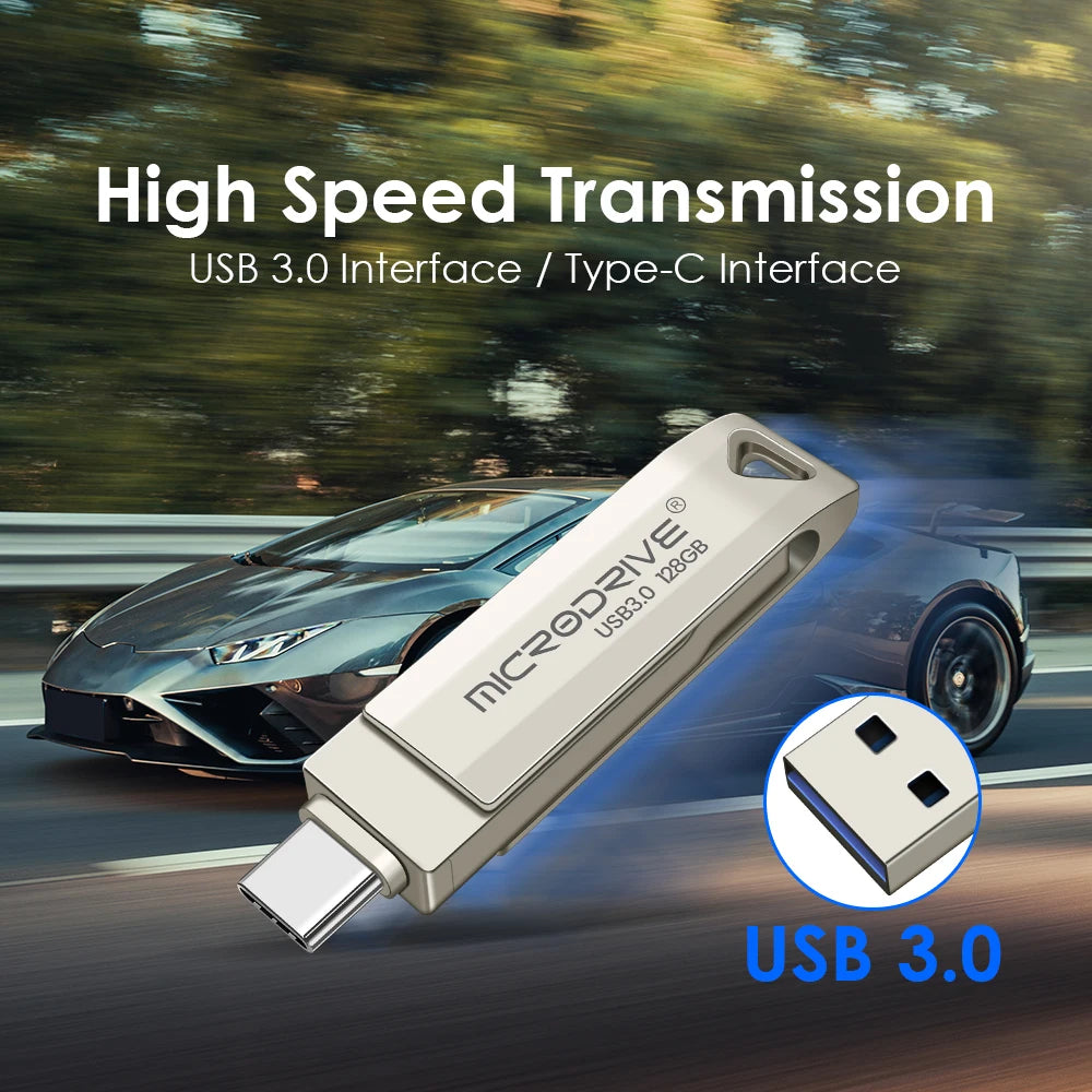 USB3.0 Metal OTG Type C Pen Drive Usb MD223C Memory Stick 64GB usb3.0 flash card 128GB 256G type-C Pendrive free shippin