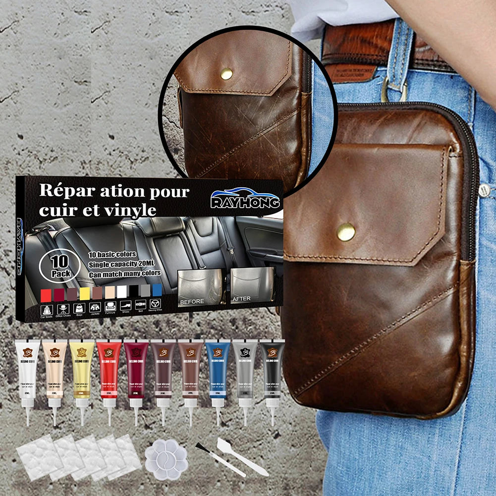 Car Leather Repair Gel Home Sofa Car Seat Leather Complementary Color Repair Paste Scratches Crack Leather Finish Repair Cream