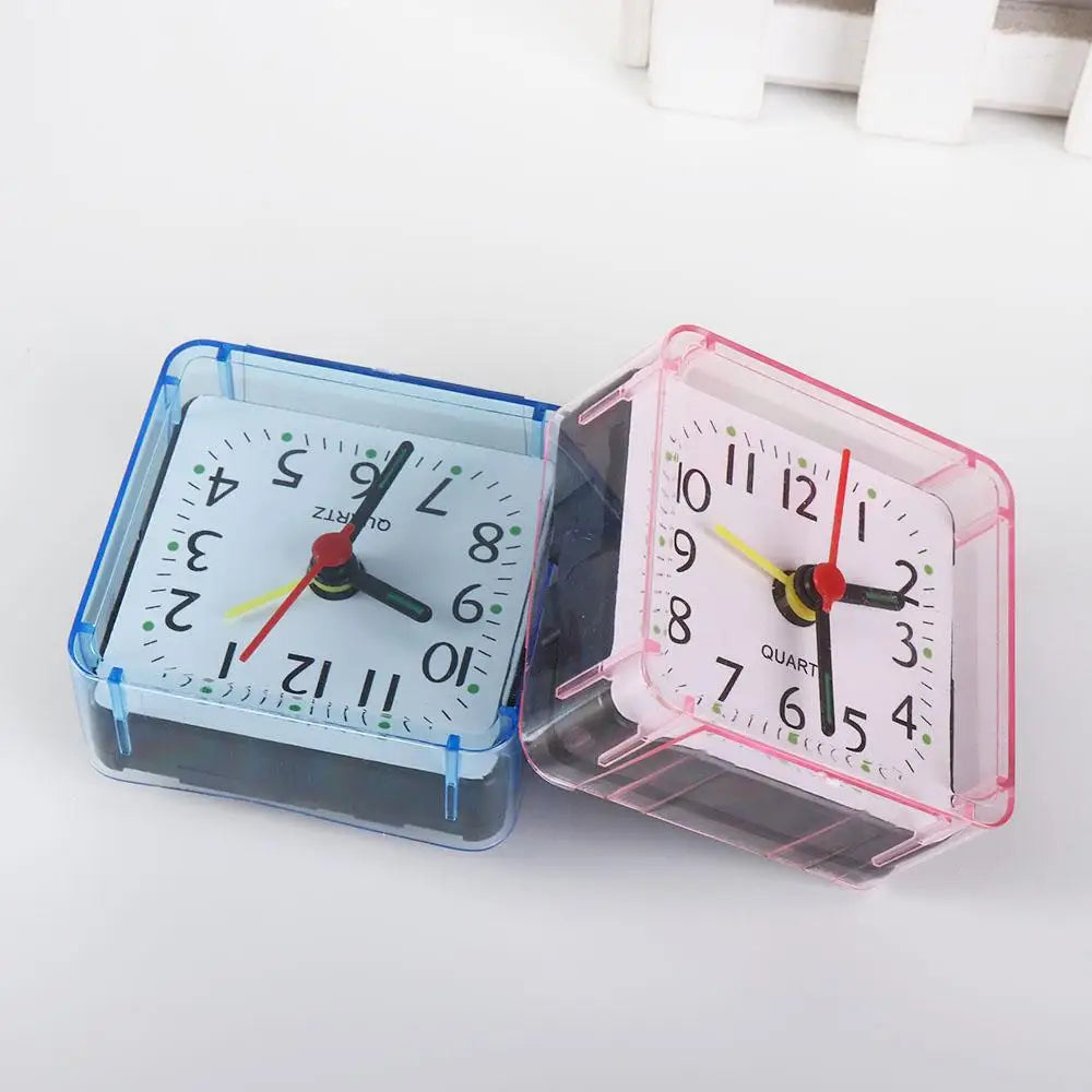 Mini Table Mute Clock Square Jelly Color Creative Alarm Clock