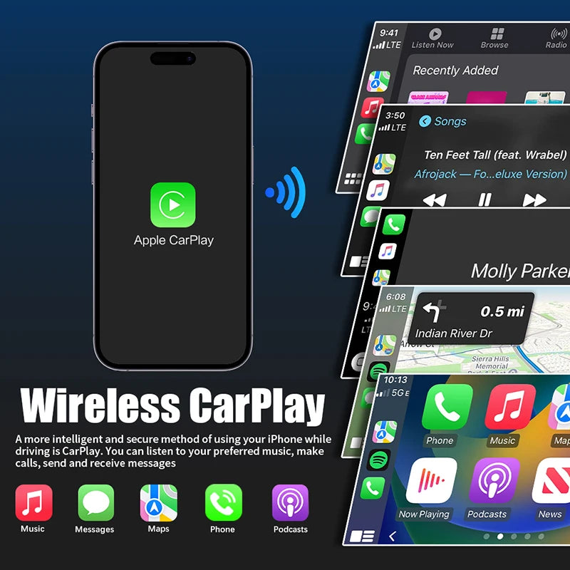 Wireless CarPlay Android Auto MMI Interface for Audi A4 B8 A5 Q5 2008-2016 with AirPlay Mirror Link Functions Reverse Camera